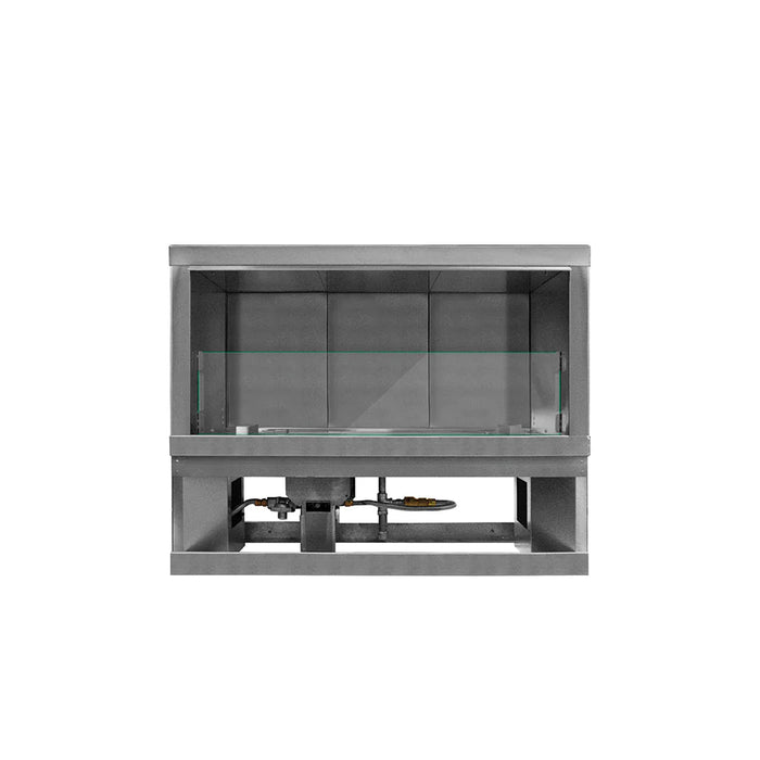 RCS Cedar Creek 72" Outdoor Gas Fireplace (RFP72LECONLED) - Stone and Heat