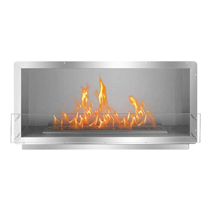 THE BIO FLAME XL SMART FIREBOX SS 53-INCH BUILT-IN ETHANOL FIREPLACE (BF-FB-SS-XL-SS-RCSB30 / BK-RCSB30) - Stone and Heat
