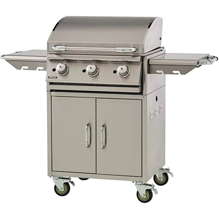Bull 24-Inch 3-Burner Gas Griddle Complete Cart - 73008 - Stone and Heat
