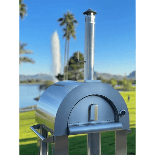 Kokomo Grills 32” Wood-Fired Stainless Steel Pizza Oven & Stand - Stone and Heat