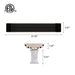 RADtec 72" Weather Resistant Zero Light Patio Heater (3300W/220V) - X33-IR-RAD-HET - Black - 2 Year Warranty - Stone and Heat