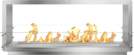 The Bio Flame 60-Inch Smart Firebox DS Double-Sided See-Thru Ethanol Fireplace (Bf-Fb-Ds-60-Ss-Rcsb48) - Stone and Heat