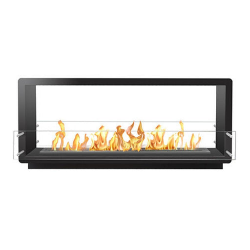 THE BIO FLAME 60-INCH SMART FIREBOX DS - SEE-THRU ETHANOL FIREPLACE (BF-FB-DS-60-SS-RCSB48 / SS-RCSB48) - Stone and Heat