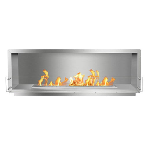 THE BIO FLAME 72-INCH SMART FIREBOX SS - BUILT-IN ETHANOL FIREPLACE (BF-FB-SS-72-SS-RCSB48 / BK-RCSB48) - Stone and Heat