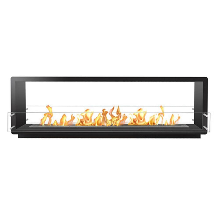 THE BIO FLAME 84-INCH SMART FIREBOX DS - SEE-THOUGH ETHANOL FIREPLACE (BF-FB-DS-84-SS-RCSB60 / BK-RCSB72) - Stone and Heat