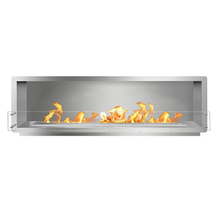 THE BIO FLAME 84-INCH SMART FIREBOX SS - BUILT-IN ETHANOL FIREPLACE (BF-FB-SS-84-SS-RCSB60 / BK-RCSB60) - Stone and Heat