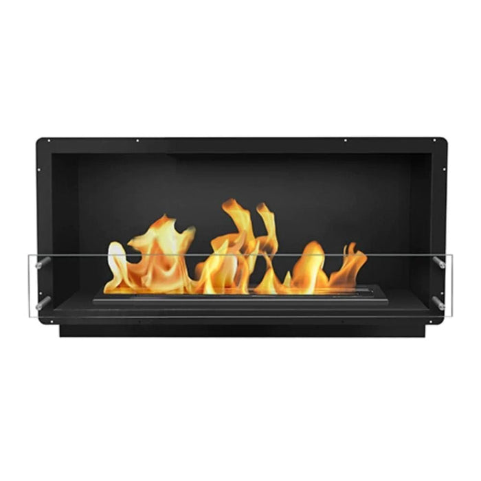 THE BIO FLAME XL SMART FIREBOX SS 53-INCH BUILT-IN ETHANOL FIREPLACE (BF-FB-SS-XL-SS-RCSB30 / BK-RCSB30) - Stone and Heat